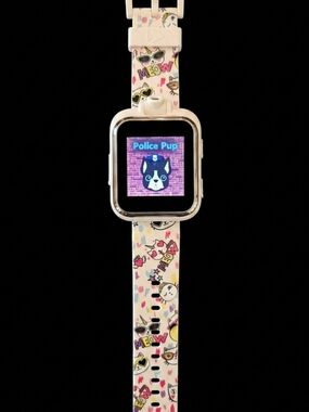 iTouch Playzoom Kids Smartwatch Camera  Games Model 13068 Blush Meow Cat Pattern